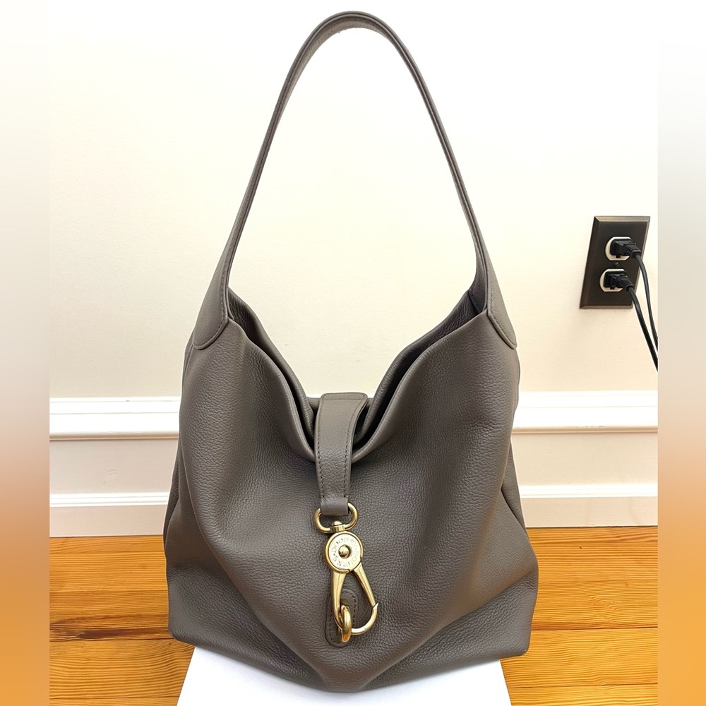 Dooney & Bourke Taupe Leather Shoulder Bag